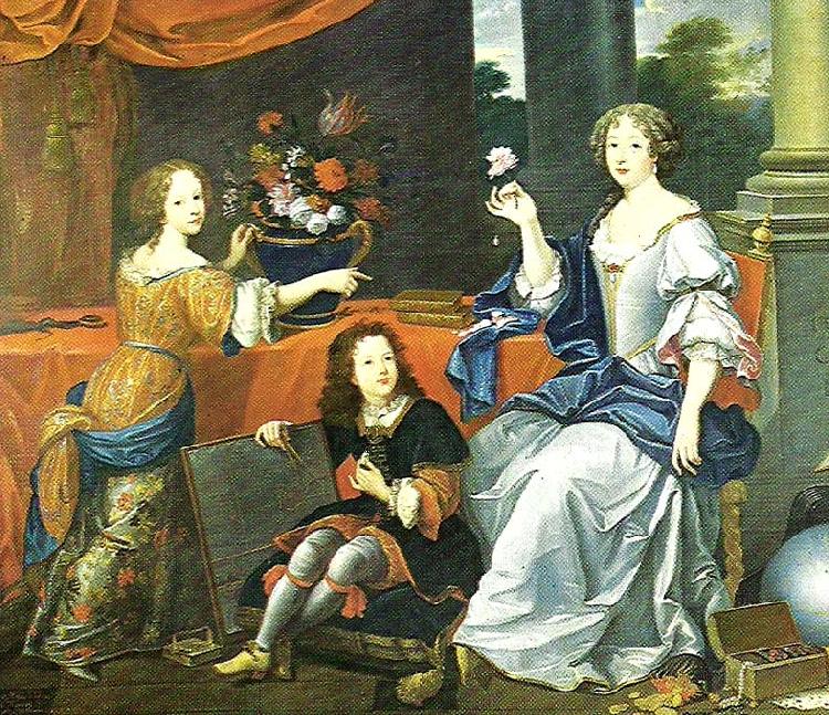 mlle de lavalliere and her children, c, Pierre Mignard